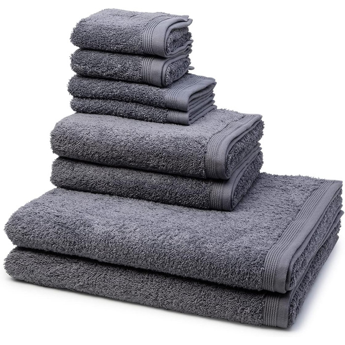 Dove - Super Fluffy - 2 x Soap - 2 x Guest Towel - 2 x Shower Towel - 2 x Hand Towel in Set - Cotton (8-Piece Stone Set)