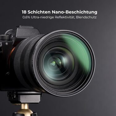 Фільтр-зірка K&F CONCEPT 52mm з 4/8 променями для ефектів зіркового світла (Nano-Klear)