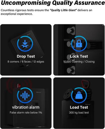 Сейф Kavey Safe Tresor: цифровий замок, подвійний захист, LED-освітлення, 40L