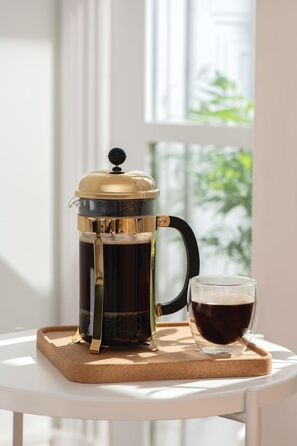 Bodum French Press Chambord 1L - Френч-прес для кави з нержавіючої сталі та скляної колби, 8 чашок, BPA-free, Made in Portugal