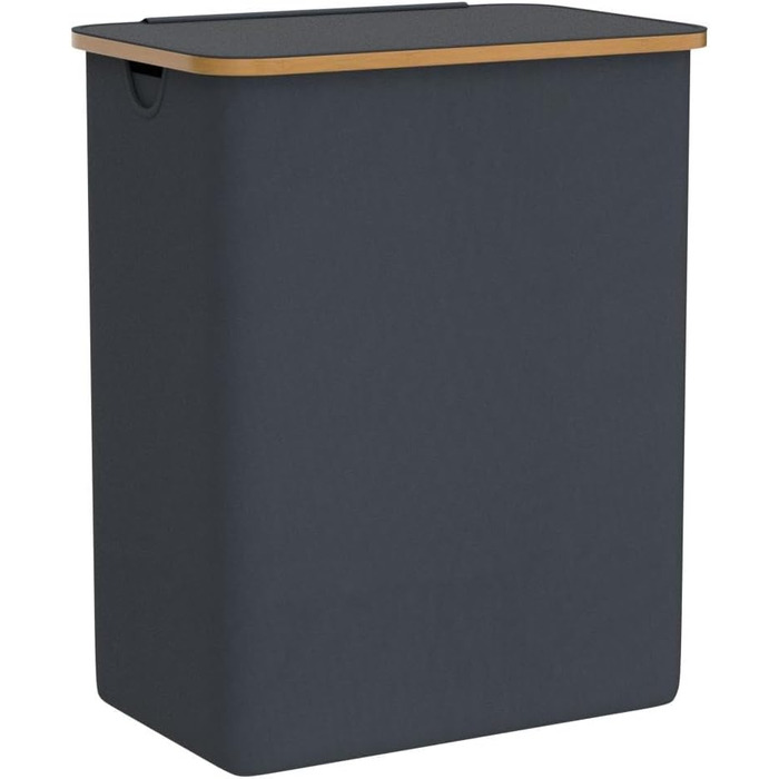 FALKENWERK Laundry Basket with Lid 145L - Water-Repellent Laundry Collector with 3 Compartments & Removable Laundry Bags - Foldable Laundry Box with Washing Instructions - Laundry Basket 3 Compartments