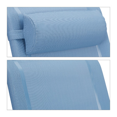 Relaxdays Folding Recliner Chair with Neck Pillow