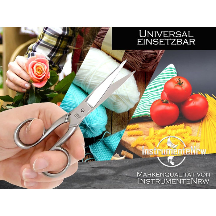 Multipurpose Scissors from Solingen Kitchen Scissors Household Scissors 5 inches Made in Germany Universal Scissors with one-sided micro-serrations perfect for household tasks 12.7 cm Stainless Steel, Rustproof