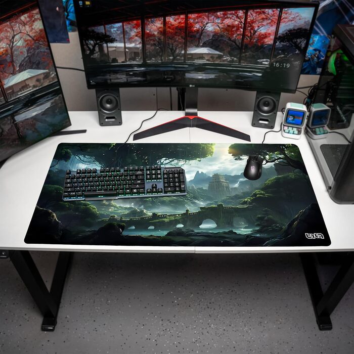 Tilt Premium килимок для миші Gaming XXL 1000x500x4mm | Нековзна підкладка на стіл | Водостійкий мат для столу Tree of Civilization 100x50 см