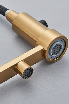 Змішувач для кухні стілець Ari Solid Spring, золотий