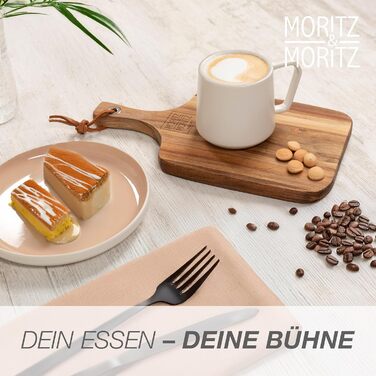 Набір кавових чашок Moritz & Moritz CAVO 6 шт. Almond (500 мл) з якісної кераміки - стильний дизайн з ручкою, для кави, чаю, капучино