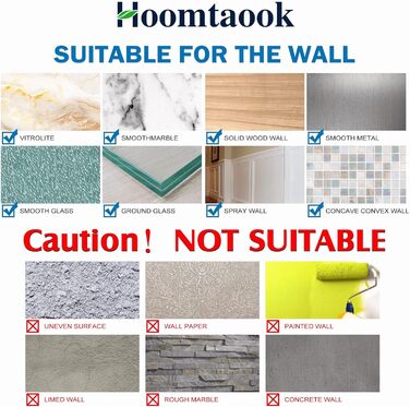 Hoomtaook Shower Shelf Bathroom Shower Wall Shelf Shower Organizer, No Drilling, No Damage to Wall Mount, for Bathroom and Kitchen Accessories, 2 Pack