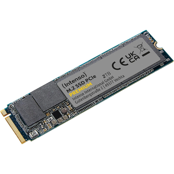 Intenso 2TB M.2 SSD PCIe Premium: Швидкий NVMe накопичувач (2100 MB/s)