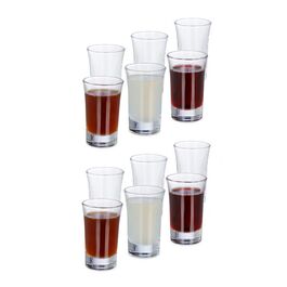 Relaxdays 4cl Shot Glasses, Set of 12