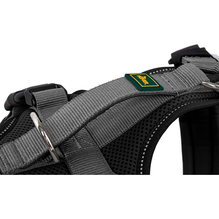 Нашийник для собак HUNTER Hundegeschirr Maldon UP, чорний/сірий, XS: м'який, комфортний, з 3M Scotchlite, регулюється