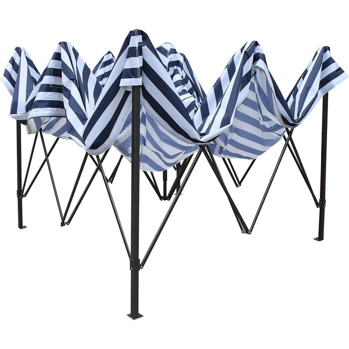 All Seasons Gazebos Pavilion, 2 x 2 m, robust, completely waterproof (White and Blue striped)