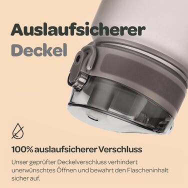 Пляшка для води Hydracy з соломинкою та міткою часу 2л - Сріблясто-сіра - BPA-free, спортивна, герметична, без конденсату