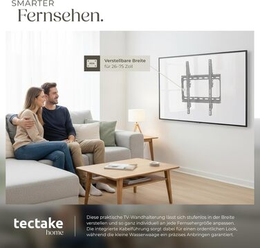 Настінний кронштейн для телевізора tectake® нахильний, для ТВ 26