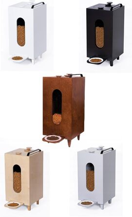 Автоматичний годівниця для котів та собак QLS, 20л, з мискою, чорна, 60 x 30 x 30 см