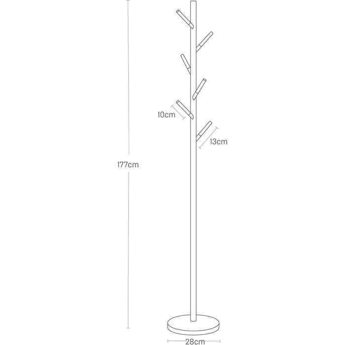 Yamazaki 2814 Plain Wardrobe, white, steel/wood, minimalist, 28 x 28 x 177 cm