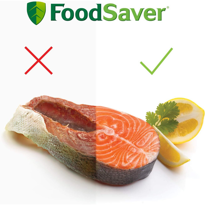 FoodSaver пристрій для вакуумної упаковки з нарізачем та зберіганням рулонів | ручний вакууматор та функція маринування | комплект вакуумних пакетів [FFS017X], срібляний, Standard