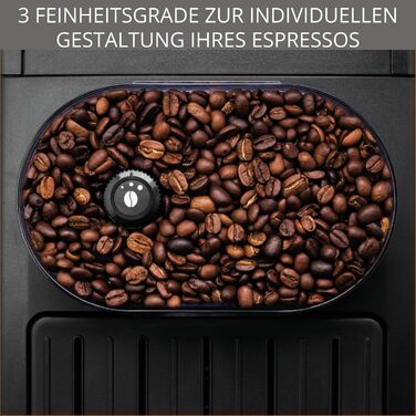 Krups Arabica Picto Fully Automatic Coffee Machine, Milk Frother, 2-Cup Function, Rotary Control, Easy Cleaning, Coffee Machine, Black, EA810870 Black Single