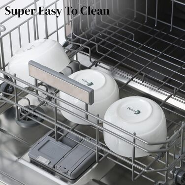 DOWAN Набір супових тарілок, 1100 мл, 4 шт. (650 мл/13 см, білий) - кераміка, для кухні