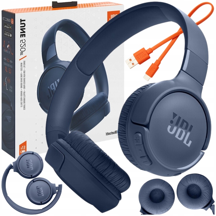 Бездротові накладні навушники JBL Tune 520BT, сині