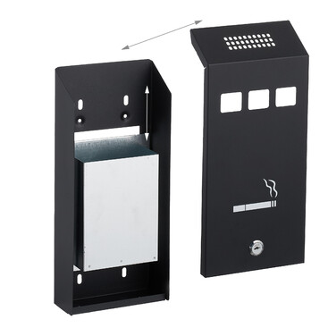 Relaxdays Black Wall-Mounted Cup Holder