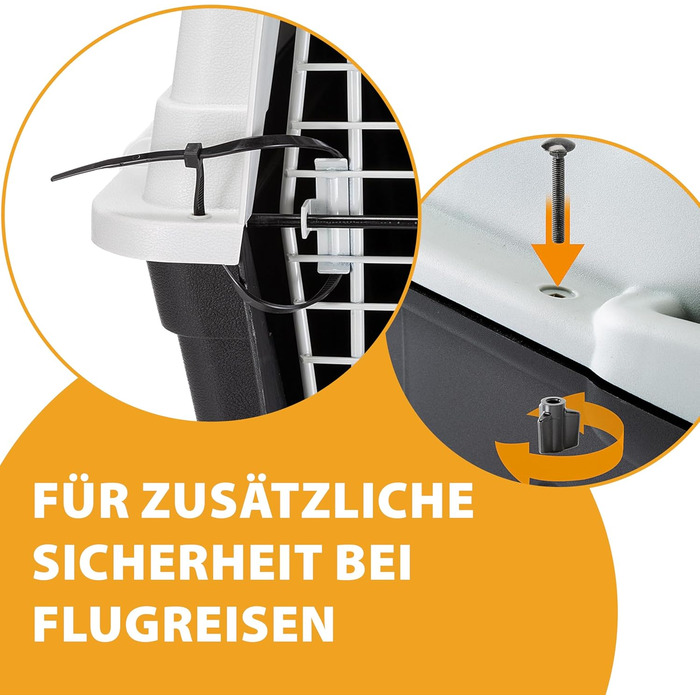 Транспортна переноска для собак Ferplast ATLAS 50, сіра, 55,5 x 81 x 59,5 см, для середніх собак