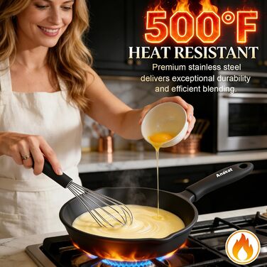 Набір міксерів для кухні Anaeat (3 шт.) з нержавіючої сталі - міксер-венчик для приготування, випікання, змішування та перемішування (3 розміри)