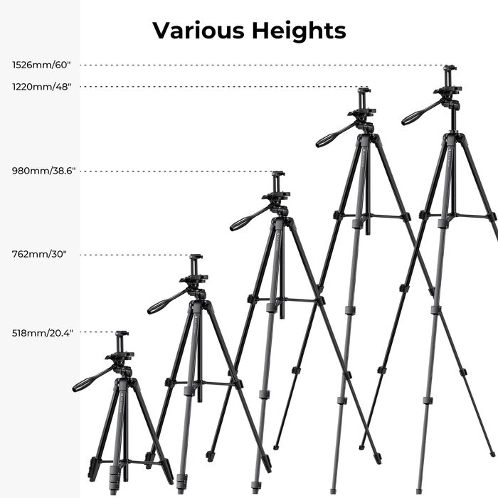 Штатив K&F Concept NT510: легкий штатив 152 см з Bluetooth пульт для Canon, Nikon, Sony та смартфонів