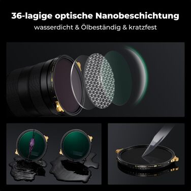 Фільтр змінної щільності ND2-32 K&F Concept 82mm Nano XPRO - Без 'X' ефекту та віньєтування