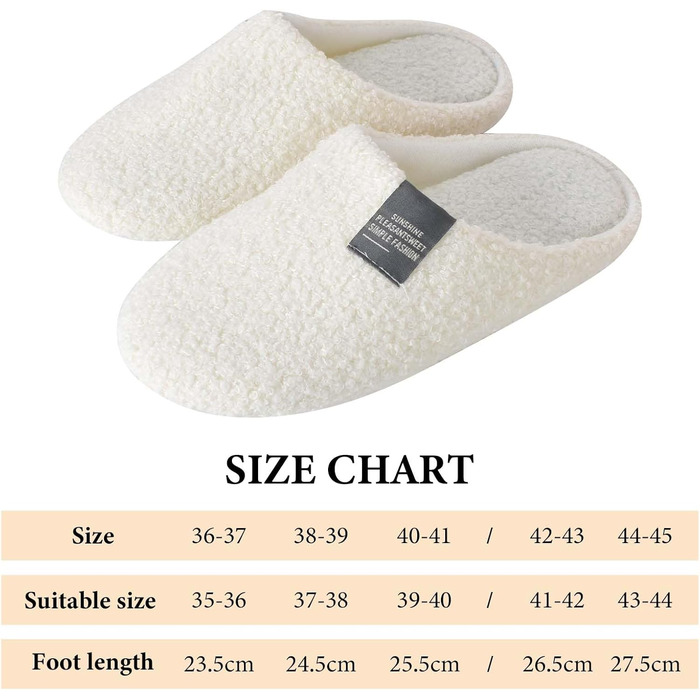 Тапочки зимові плюшеві, теплі та зручні для дому та вулиці. Антиковзкі, дихаючі гостьові тапочки для жінок та чоловіків. Розмір 36/37 EU, білий колір
