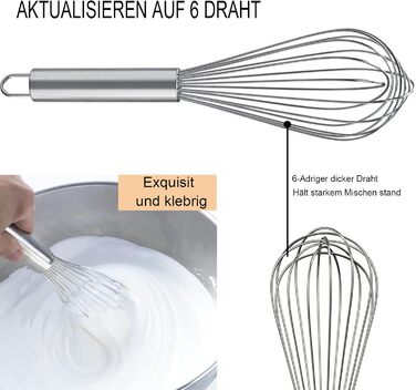 Набір міксерів-вісків з нержавіючої сталі, 3 шт. (21см, 26см, 29см) для тіста, яєць, збивання, приготування соусів. Якісні віски для кухні, сріблястого кольору.