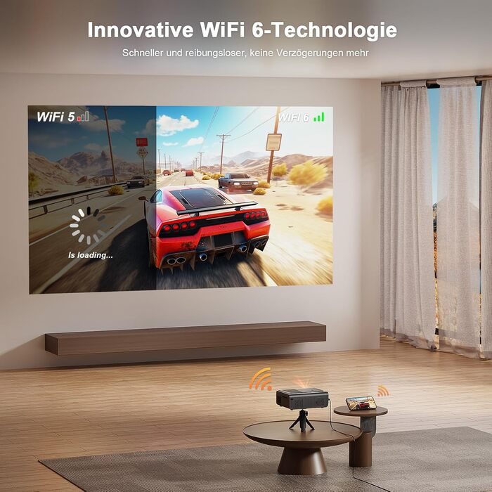 Портативний проєктор Mini Beamer VOPLLS 16000L Full HD 1080P: кінотеатр для дому та мобільних пристроїв (E-28000L)