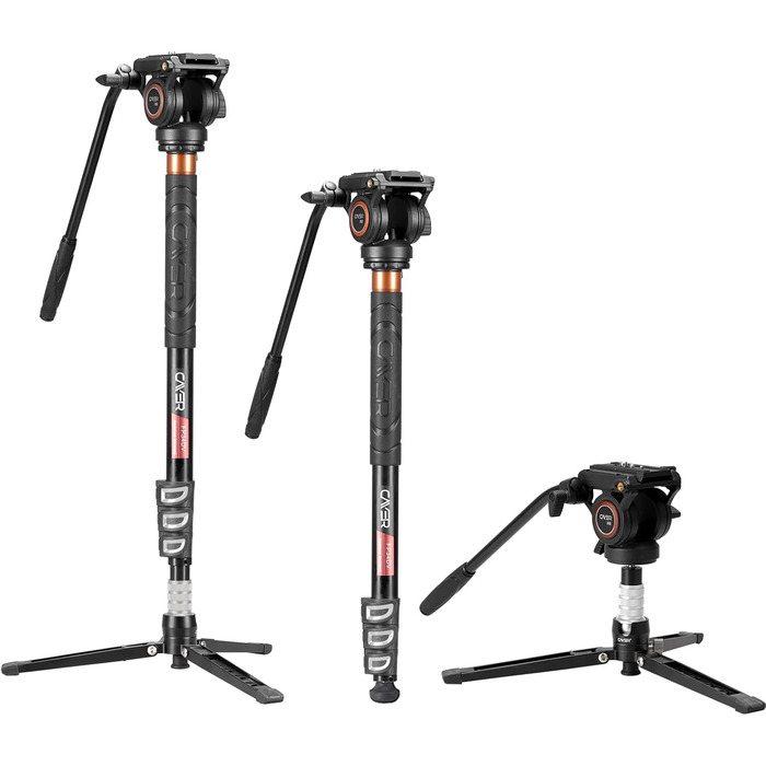 Однонога штатив Cayer FP34 з плавним голковим підшипником, 180 см, для DSLR камер Canon, Nikon, Sony, Olympus, Panasonic