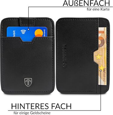 Слимок гаманець-картхолдер TRAVANDO Dallas для чоловіків, RFID захист, на 12 карт, чорний
