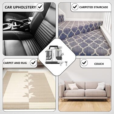 Мийний пилосос Vonia для килимів та м'яких меблів – потужний 450W, сила всмоктування 11 kPa, 2 насадки, шланг 1,2 м – ідеально для авто, диванів, килимів та м'яких меблів (білий)