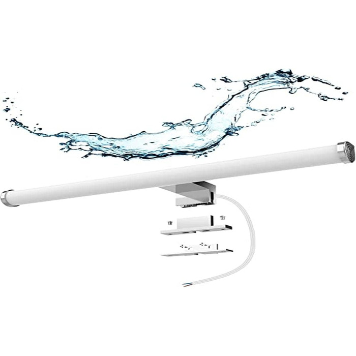 Azhien LED Mirror Light Bathroom 10W 820LM Neutral White 4000K, Slim 14mm Width 3in1 Mounting IP44 230V Wall Light Mirror Lamp 600mm, Flicker-Free Bathroom Cabinet Mirror Lights (40cm)