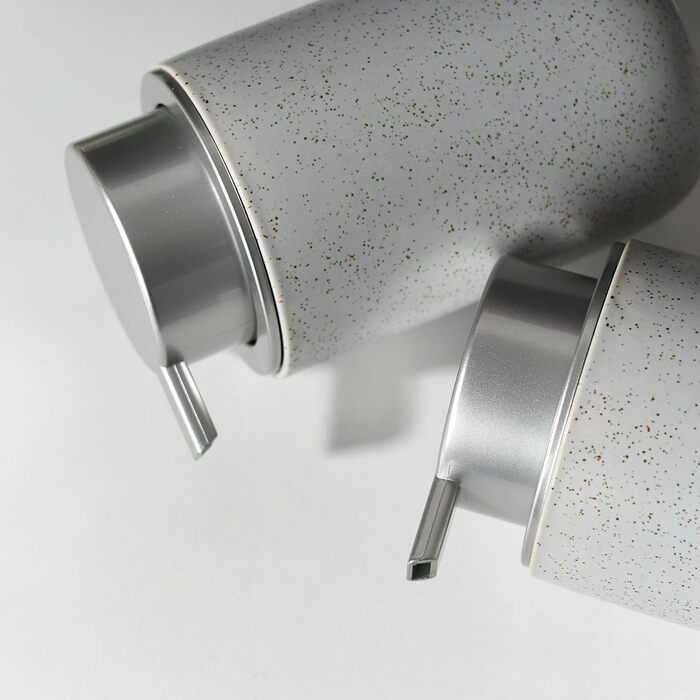 Дозатор для мила піною GIRLUFO, 350 мл, сірий - багаторазовий диспенсер для кухні та ванної кімнати