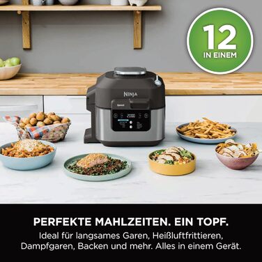 Мультиварка Ninja Speedi 5.7л 12-в-1: Мультикукер, Фритюрниця, Гриль, Slow Cooker, Духовка - Чорний ON500EU