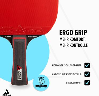 Тенісний стіл Joola Match PRO: схвалений ITTF, універсальний, змагальний стіл для пінг-понгу, 4 зірки, чорний/червоний, товщина гуми 1.8 мм