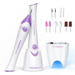TOUCHBeauty Електричний фрезер для нігтів 5-в-1, бездротовий, манікюр/педикюр, набір з LED/UV сушаркою, AG-1335C (Лідний)