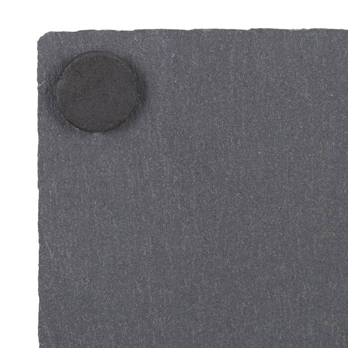 Relaxdays Slate Coasters, Set of 8, Bamboo Box