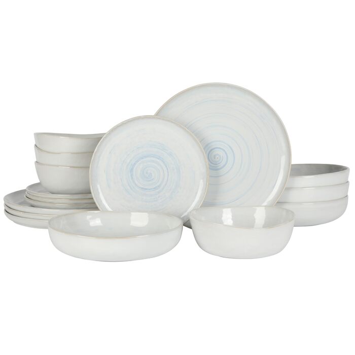 Набір посуду Gibson Elite Matisse (16 предметів) для 4 осіб, зелений (сервіз)