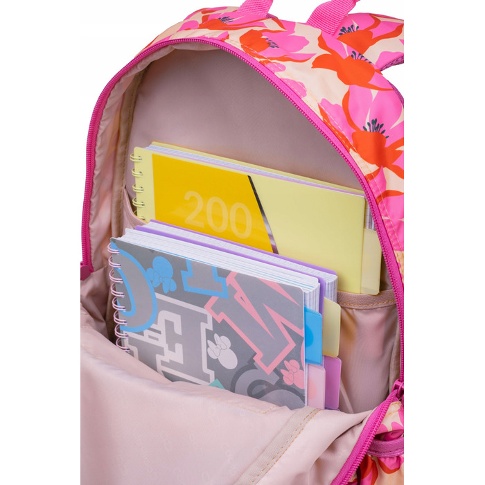 Багатовідсінковий шкільний рюкзак CoolPack: червоний, відтінки жовтого та золотого, рожевий, 27 л