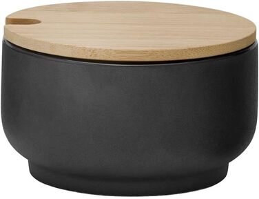 Stelton, Ceramic, x-637 Theo Sugar Bowl, Black, 10 x 9 x 10 cm