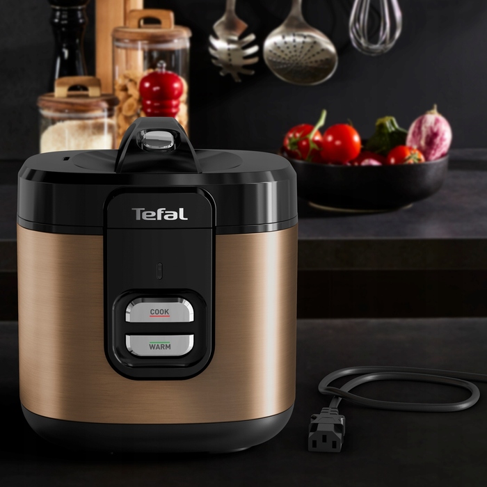 Мультипільча-рисоварка Tefal Coppertinto, електричний казан 700 Вт, 2 л, RK364G