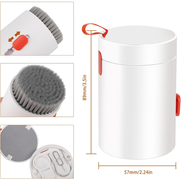 Набір для чищення клавіатури 20 в 1: щітки, очищувачі для гаджетів, смартфонів, ноутбуків, камер та об'єктивів