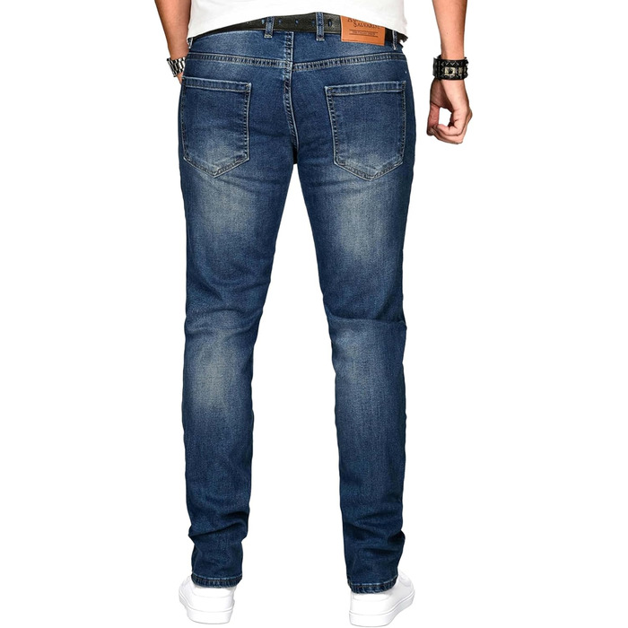 Чоловічі джинси Alessando Salvarini Slim Fit, сині, еластичні (33W/30L)