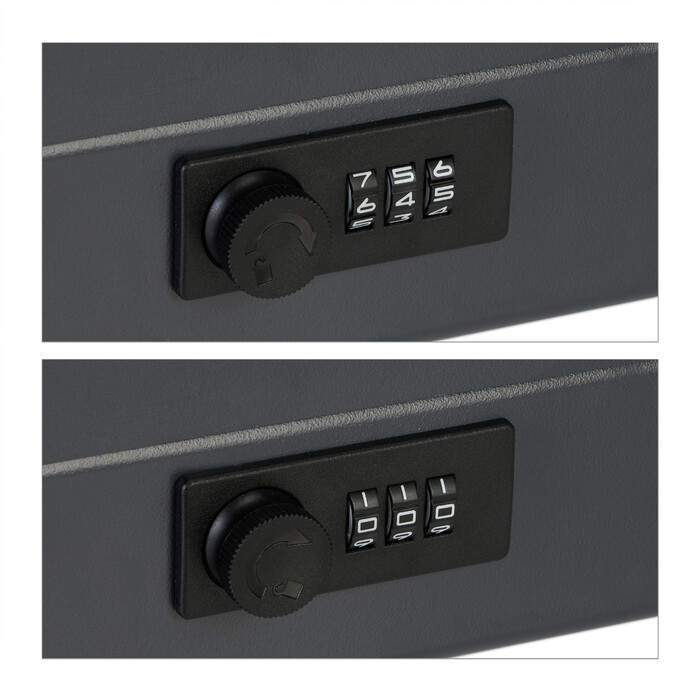 Relaxdays Gray Money Box with Number Lock