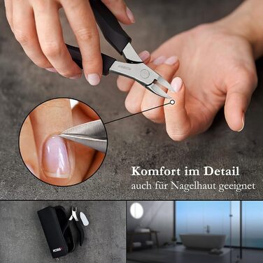 Набір для манікюру та педикюру ROBBX® Profi Nagelzange: кусачки для товстих нігтів, зручна ручка, чохол, ножиці