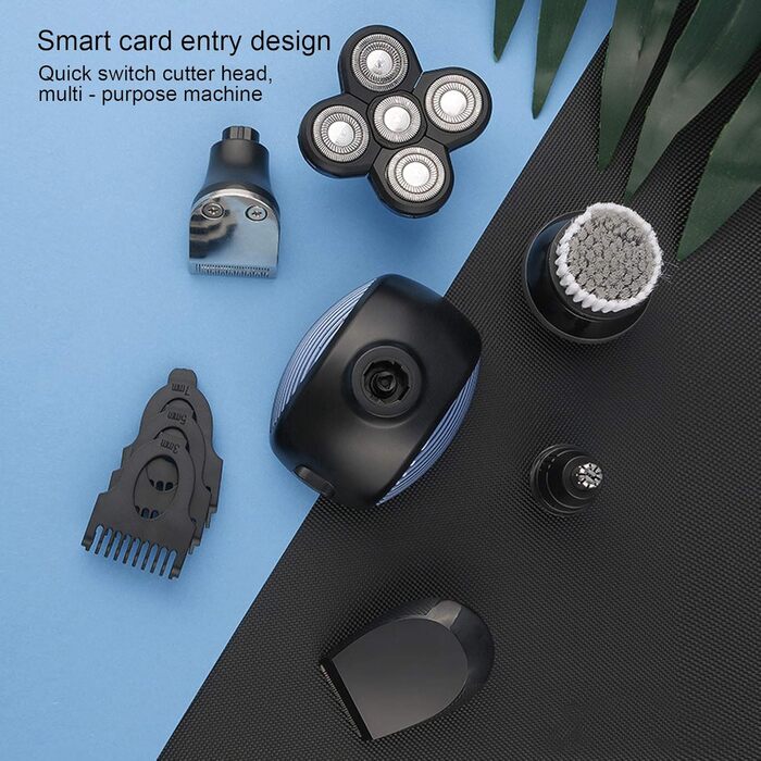 Електричний гоління голови для чоловіків Glatzen Rasierer з 5 лезами, USB, водонепроникний, з тримером та набором для догляду