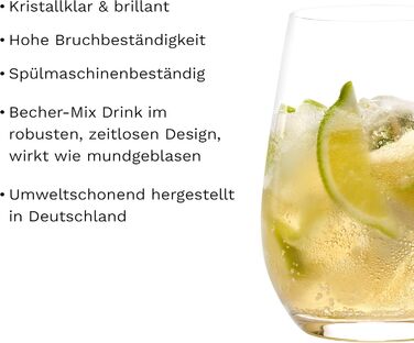 Stölzle Lausitz Water Glasses Event 6-Piece Set 335 ml – Versatile glasses for juice, water & cocktails – High-quality juice glasses made of crystal glass – Dishwasher & shock-resistant drinking glasses, Made in Germany